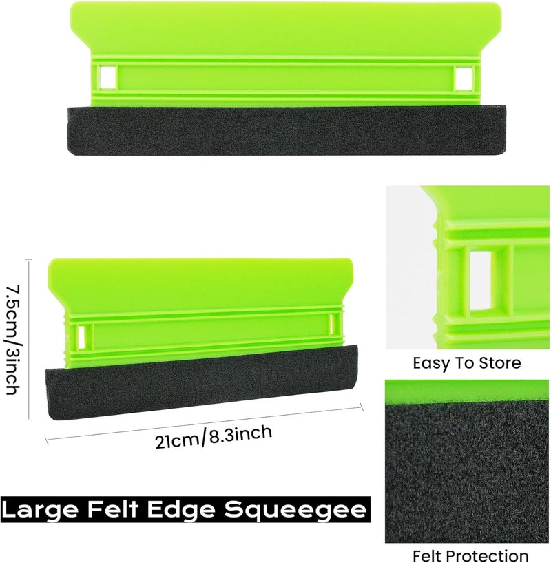 CARTINTS Car Wrap Application Kit Vinyl Wrap Tools for Vehicle Wrapping, Window Tint Film and PPF, with 8.3IN+4IN Vinyl Wrap Squeegee, Wrap Knife and 10pcs Blades, 7in1 Wrap Tuck Tools - Image 2